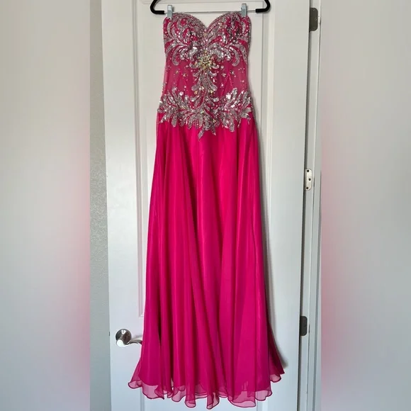 strapless open back dress Short Dress 3769 by Alyce main image 0